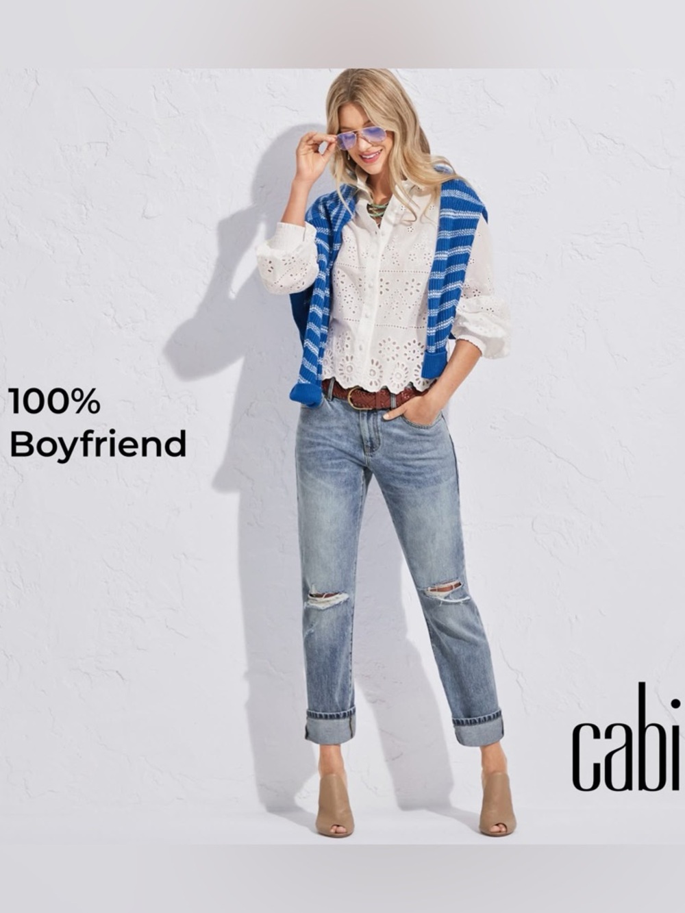 CAbi 100%  boyfriend jeans